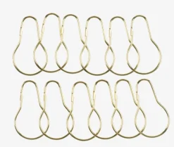 Badeforhængsringe VARA 12 stk/pk guld