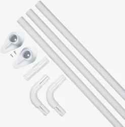 Badeforhængsstang VARA 90x90x90 hvid