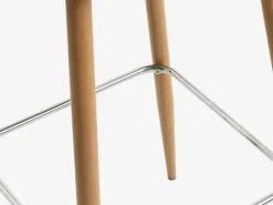 Barstol JONSTRUP hvid kunstlæder/egefarve