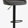 Barstol TAULOV gråt stof/sort