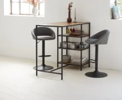 Barstol TAULOV gråt stof/sort