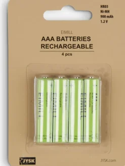 Batterier EIMILL genopladelig AAA 4 stk/pk