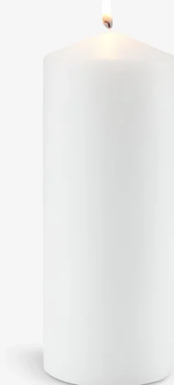 Bloklys TORALF Ø8xH20cm hvid