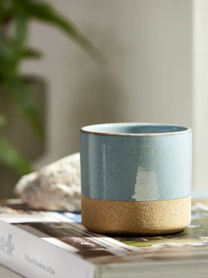 Blomsterpotte DION Ø8xH8cm blå