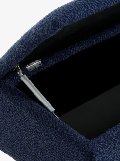 Bænk BADSTED m/opbevaring mørkeblåt stof