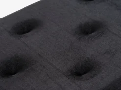 Bænk BADSTED m/opbevaringsplads sort velour