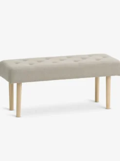 Bænk HAGEBRO sandfarvet stof/natur