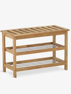 Bænk TOMMERUP m/skohylder eg