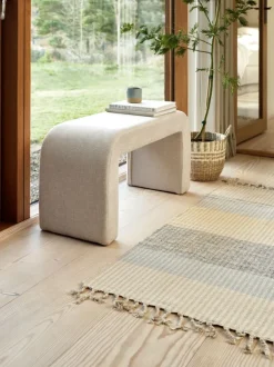 Bænk TUEN sandfarvet stof