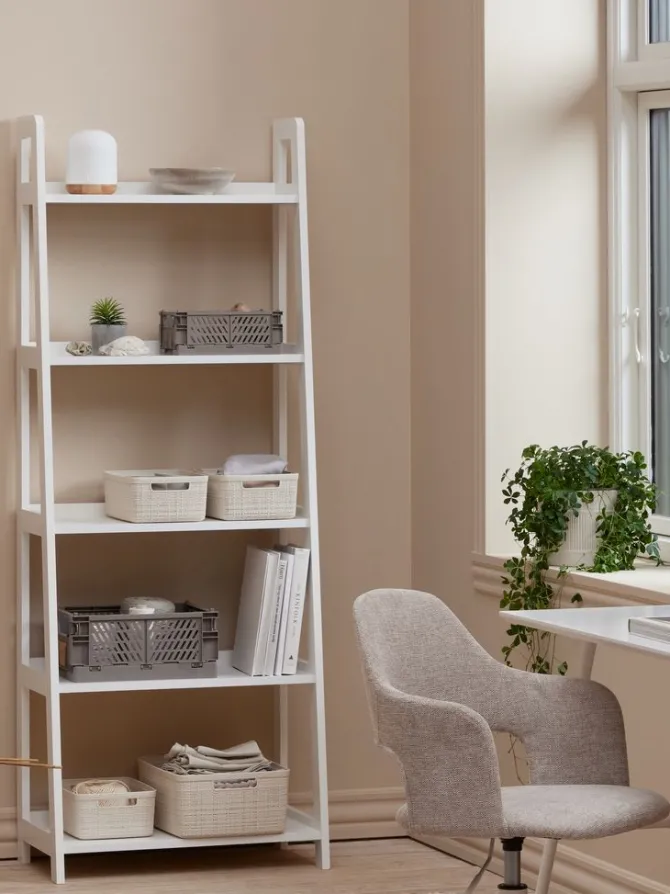 Bogreol HERNING 5 hylder hvid