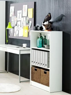 Bogreol HORSENS 3 hylder bred hvid