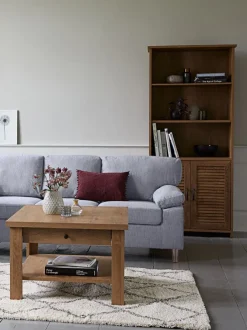 Bogreol MANDERUP 2 låger 3+1 hylder vild eg farve