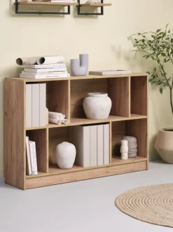 Bogreol MOSBJERG 6 hylder egefarve