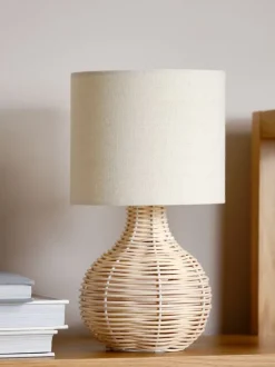 Bordlampe HELMER Ø17xH32cm natur