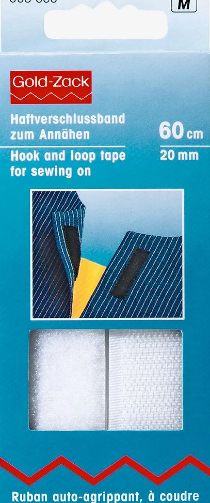 Burrebånd til påsyning 20mm hvid