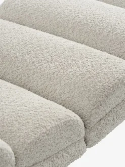 Chaiselong stol LINDELSE beige teddy/sort