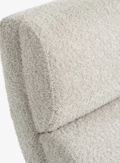 Chaiselong stol LINDELSE beige teddy/sort