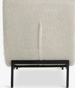 Chaiselong stol LINDELSE beige teddy/sort