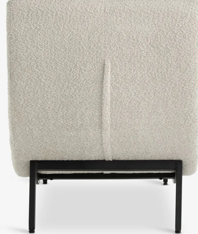 Chaiselong stol LINDELSE beige teddy/sort