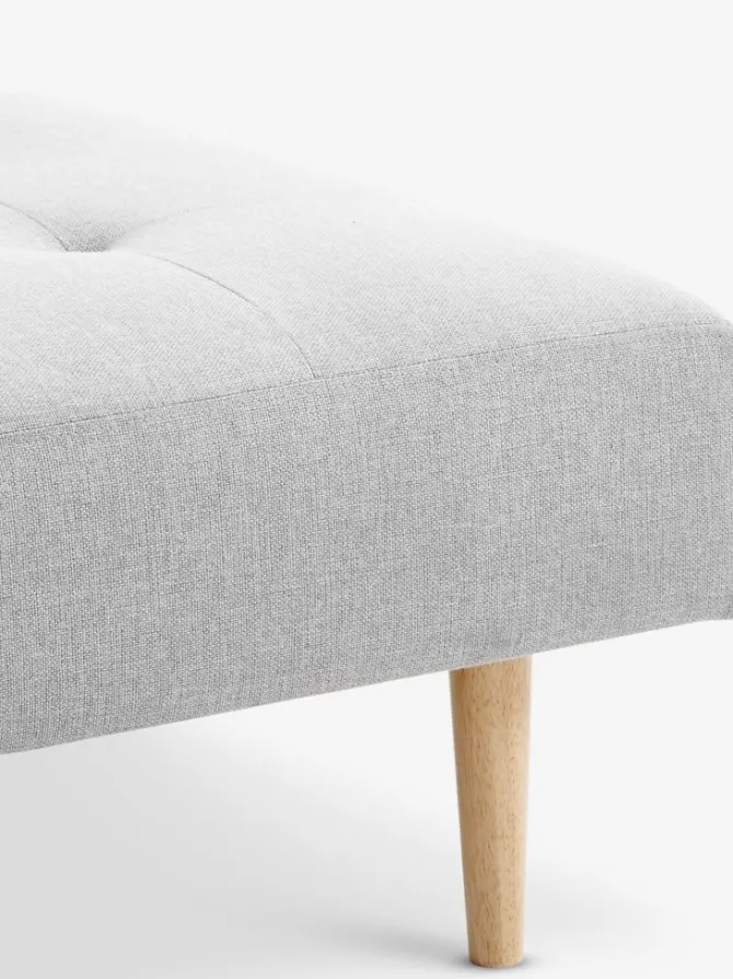 Daybed NOREFJELL 200x80 lysegråt stof/egefarve