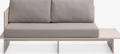 Daybed SOLLERUP 204x78 lysegråt stof/fyr