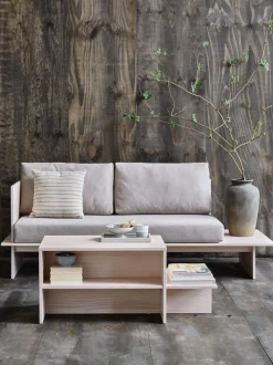 Daybed SOLLERUP 204x78 lysegråt stof/fyr