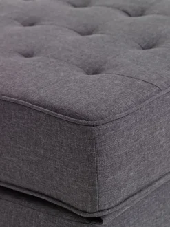 Daybed VARBJERG 190x152 mørkegråt stof/egefarve