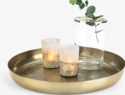 Dekorationsbakke ERLING Ø34xH4cm messing
