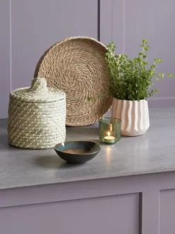 Dekorationsbakke JOAR Ø35xH5cm søgræs