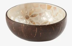 Dekorationsskål BLEKET malet kokosnød