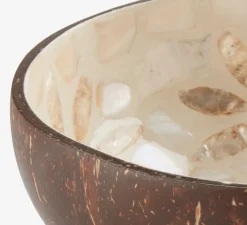 Dekorationsskål BLEKET malet kokosnød