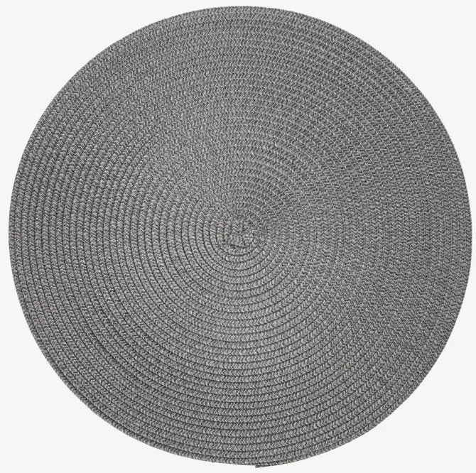 Dækkeserviet KUNGSMYNTA Ø38 mørkegrå