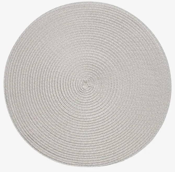 Dækkeserviet KUNGSMYNTA Ø38 sølvgrå