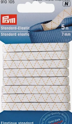 Elastik 7 mm 5m/pk standard hvid