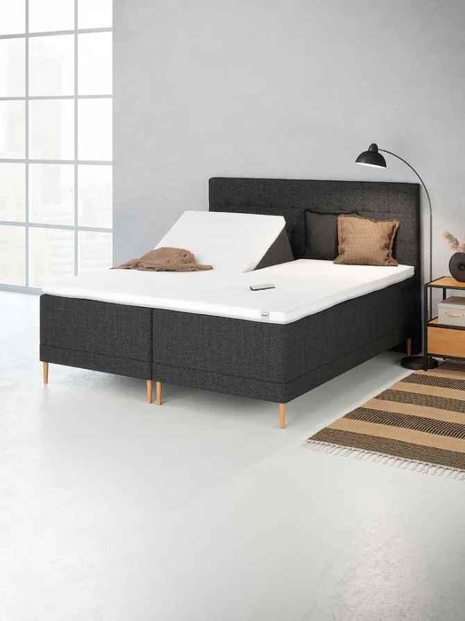 Elevationsseng 180x200 DUNLOPILLO E300 Grå-54