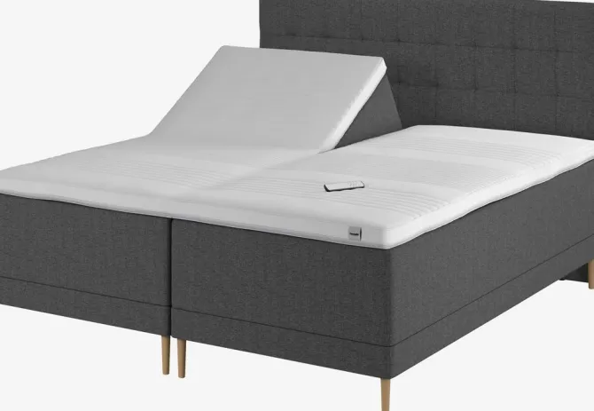 Elevationsseng 180x200 DUNLOPILLO E300 Grå-54