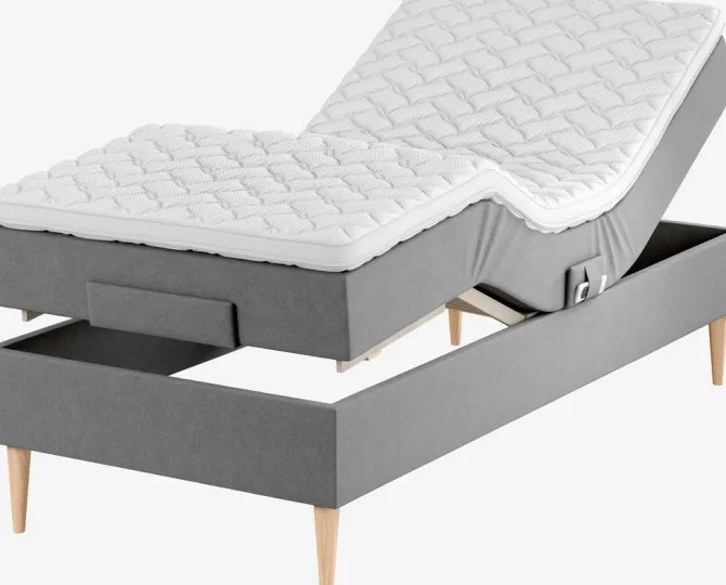 Elevationsseng 180x200 GOLD E45 Grå-23