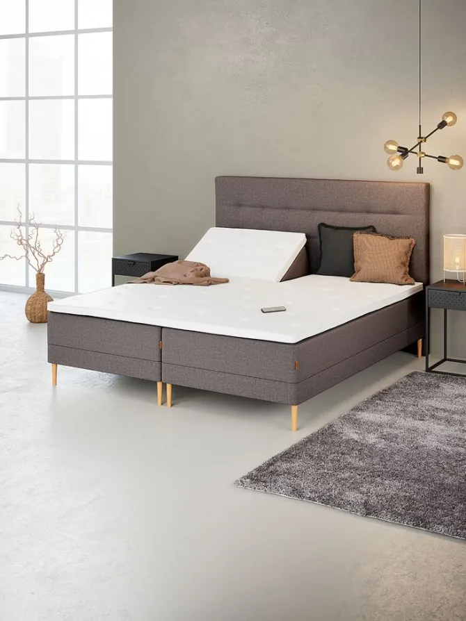 Elevationsseng 180x200 GOLD E50 memory Grå-21