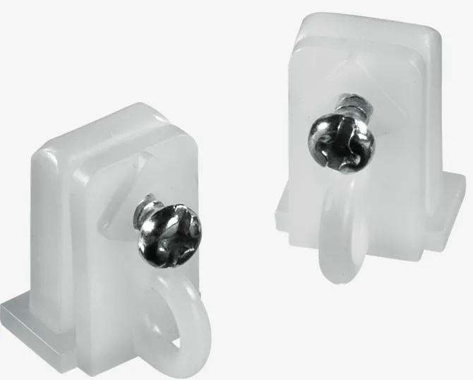 Endestopper til gardinskinne 2 stk/pk hvid