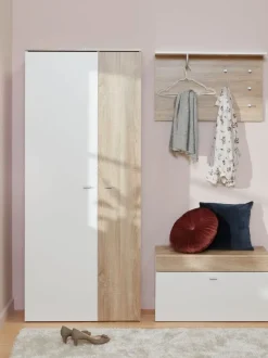 Entremøbel BELLE 2 låger hvid/eg