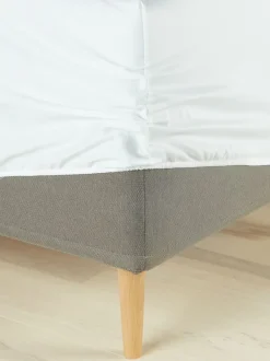 Faconlagen satin TINE 90x200x35 hvid