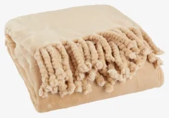 Fleeceplaid BONDEROSE 130x170 latte