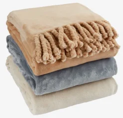 Fleeceplaid BONDEROSE 130x170 latte