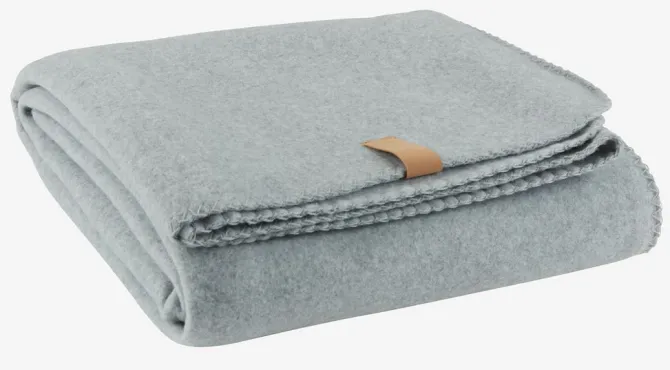 Fleeceplaid DAGLILJE 130x170 lysegrå