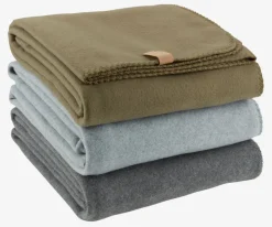 Fleeceplaid DAGLILJE 130x170 lysegrå