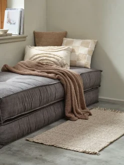 Fleeceplaid HASSELURT 130x170 mørk sand