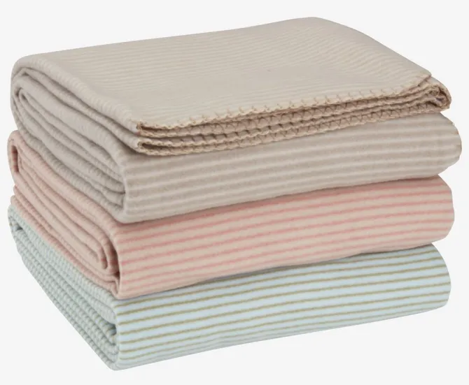 Fleeceplaid KNAPPSIV 120x160 assorteret