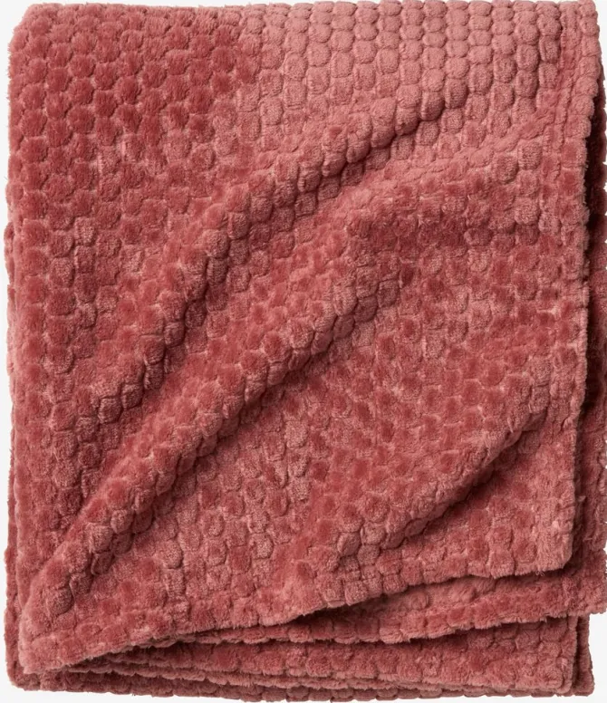 Fleeceplaid ROSENVIAL 130x160 rosa