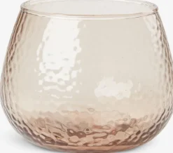 Fyrfadsstage ALLAN Ø10xH8cm brun