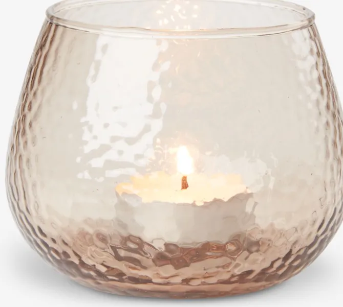 Fyrfadsstage ALLAN Ø10xH8cm brun